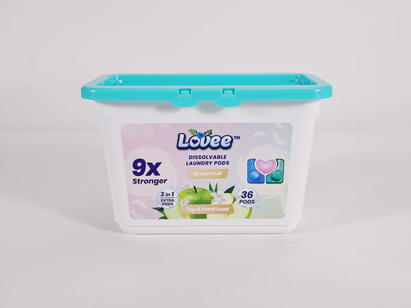 Green Fruit laundry pods