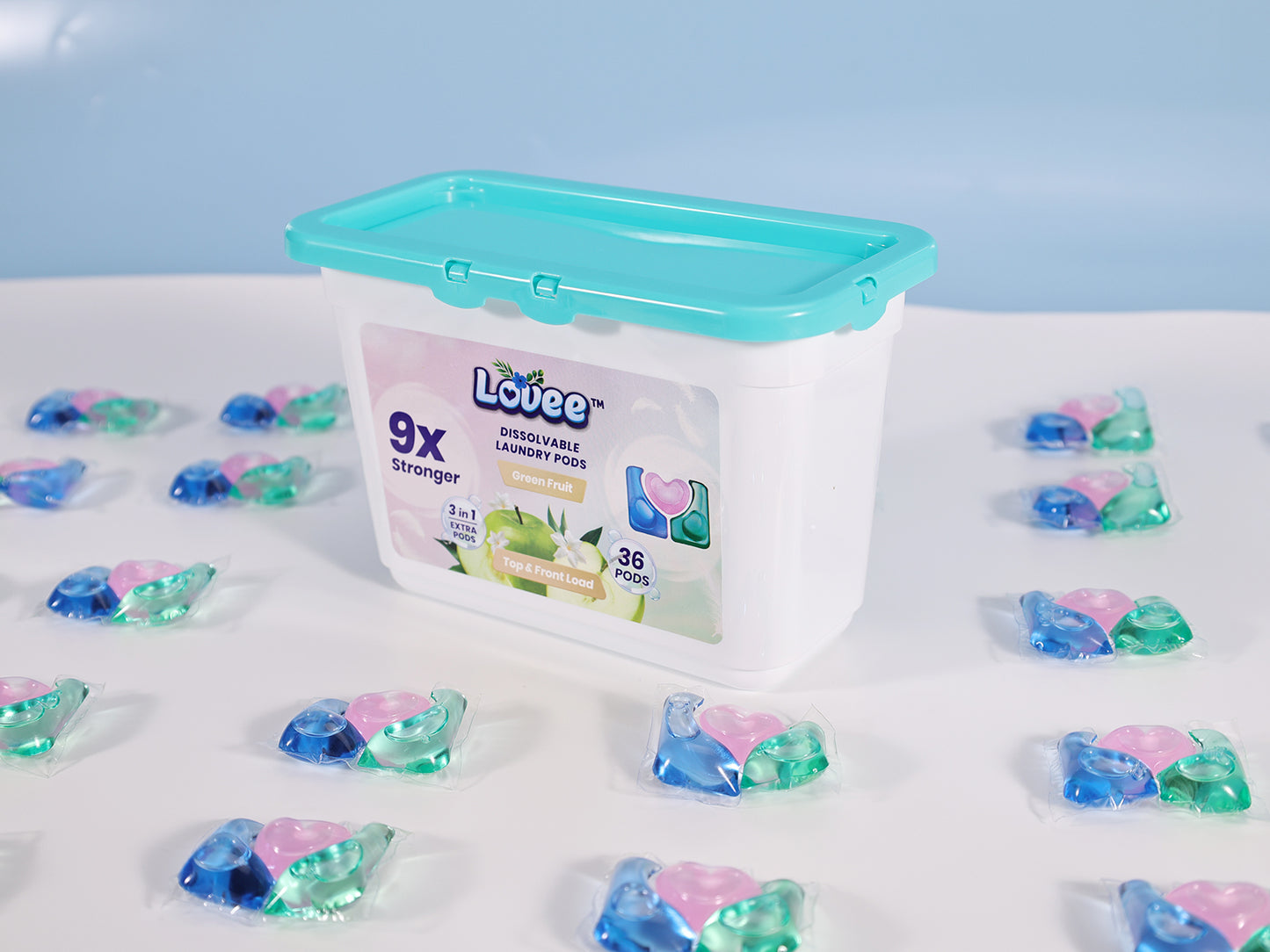 Green Fruit laundry pods