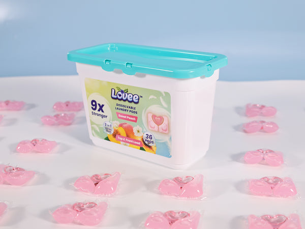 Sweet Peach laundry pods