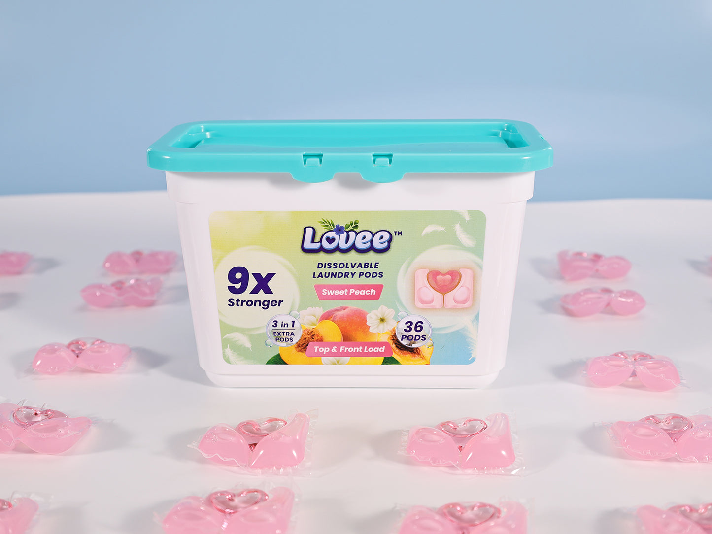Sweet Peach laundry pods