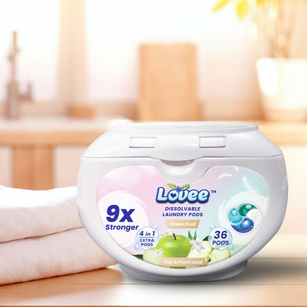 Green Fruit laundry pods