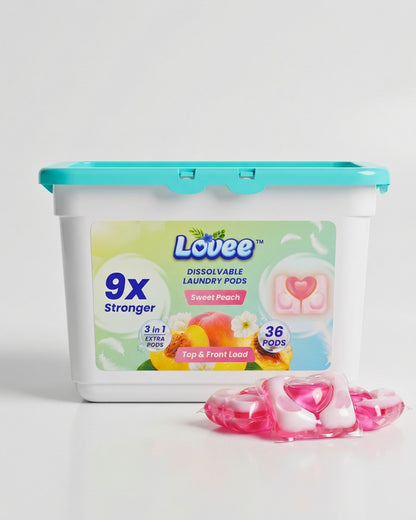 3-in-1 Laundry Pods – Powerful Stain Removal, Long-Lasting Freshness & Fabric Care (Pack of 36)