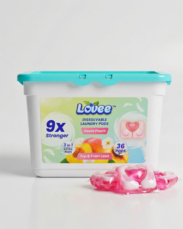 3-in-1 Laundry Pods – Powerful Stain Removal, Long-Lasting Freshness & Fabric Care (Pack of 36)