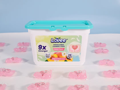 Sweet Peach laundry pods