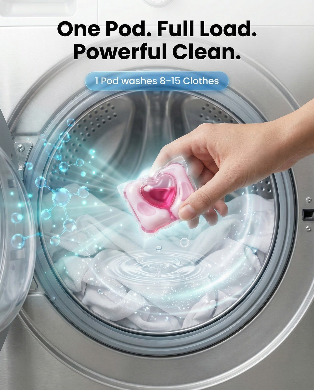 5-in-1 Laundry Pods – Powerful Stain Removal, Long-Lasting Freshness & Fabric Care (Pack of 36)